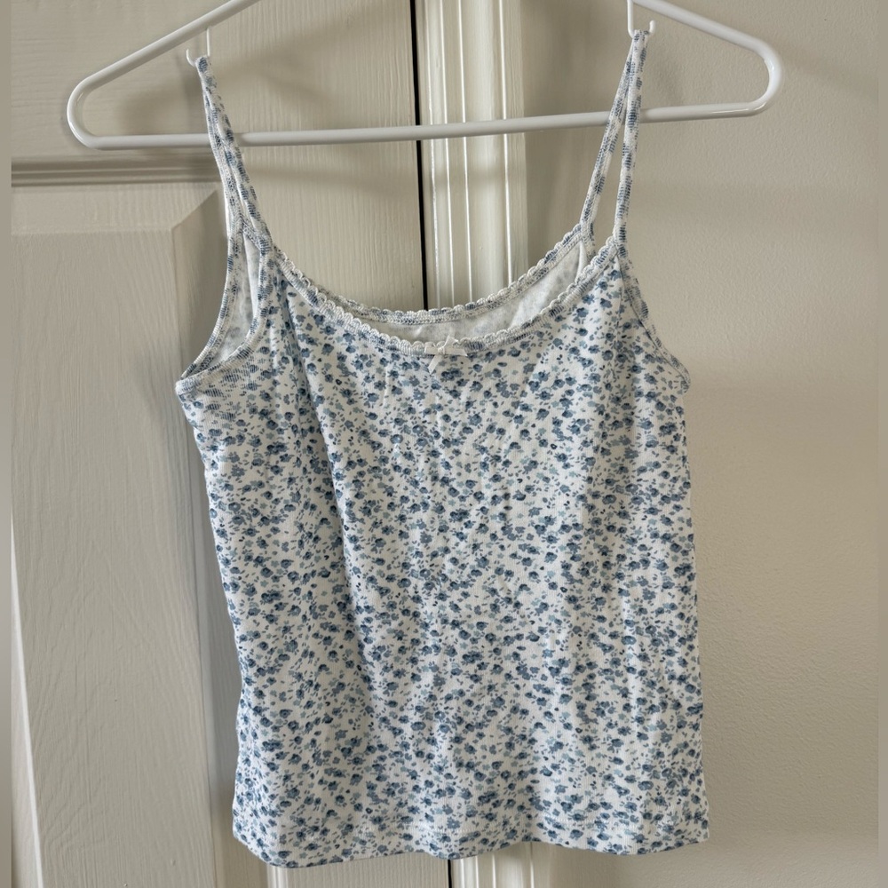 blue and white brandy melville tank